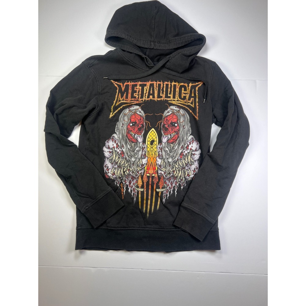 Bravado Metallica Hoodie Mens Medium Black Sanitarium Graphic Band Sweatshirt